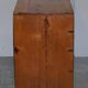 Victorian military pine commode with brass fittings.