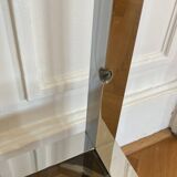 80s chrome and smoked glass trolley