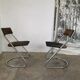 Pair of 1970 cantilever chairs, chrome