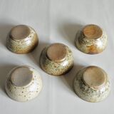 Set of 5 sandstone cups
