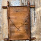 Bamboo-style wooden mirror, 54 x 48 cm