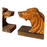Pair of wooden bookends signed P.Belys