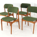 Set of 4 Erik Buch chairs for O.D. Møbler model 49 'Bur'