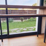 Oak and metal console