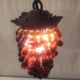 Amber Murano glass cluster pendant - mid 20th century