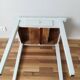 Farm table, kitchen table, rustic blue patina desk, 1950s