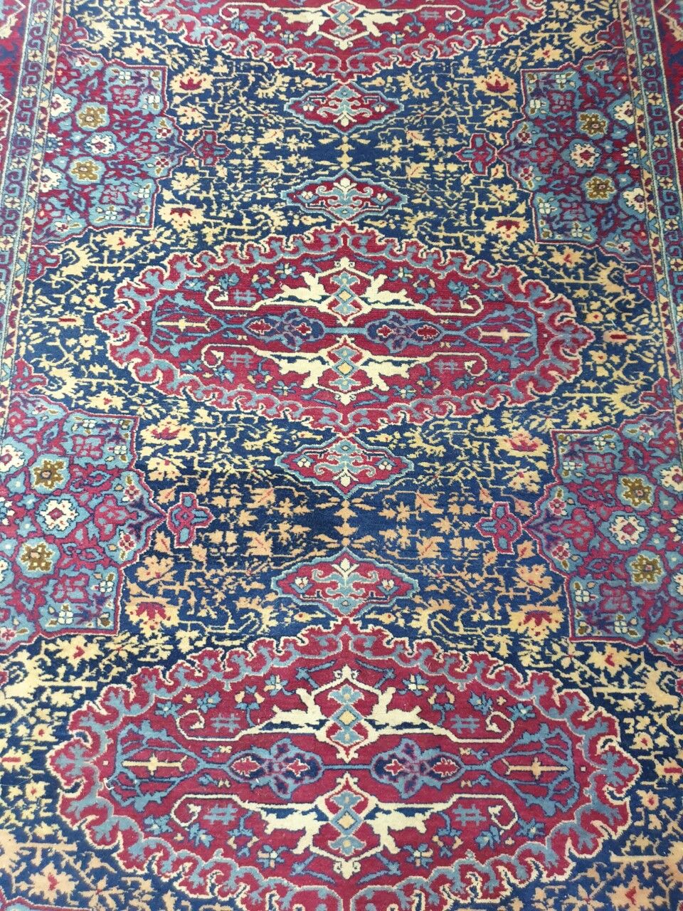 Antique handmade indian amritsar rug