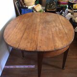 Half moon oak table