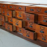 Large Pitch Pine Jewelry Counter/Cabinet, Paris, France, 1930s