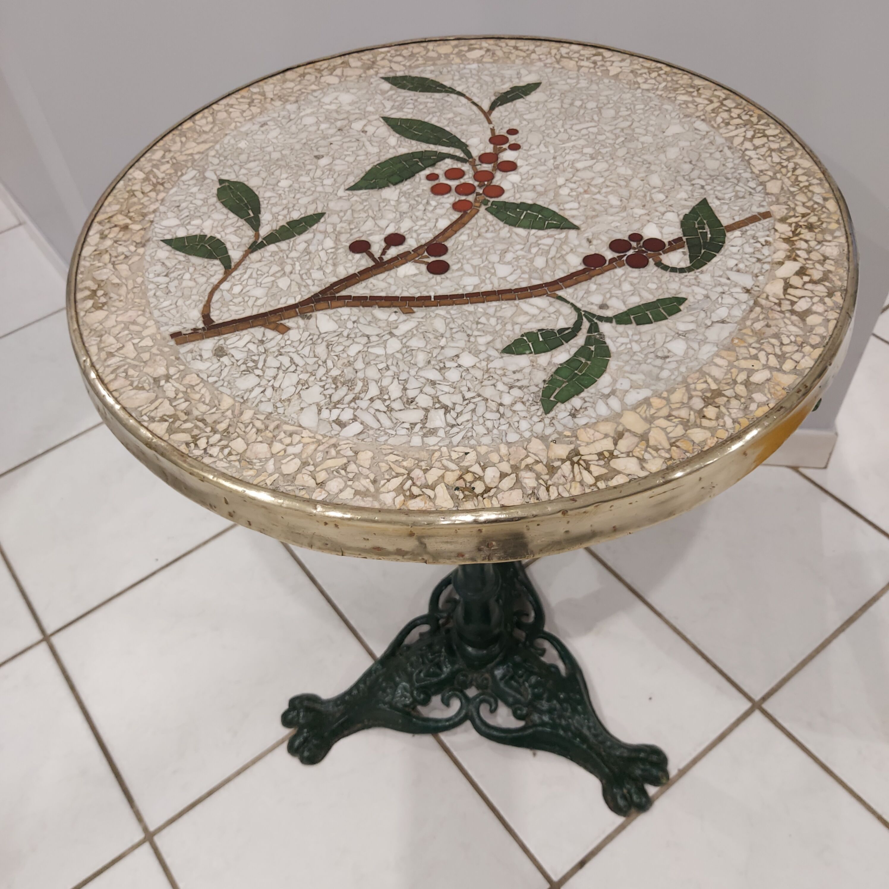Pair of gueridon tables from Parisian bistro 1900s