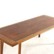 Table basse en teck avec chêne - moderne du milieu du siècle - vintage