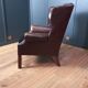 2x Chesterfield wingback armchair
