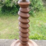 Art Deco turned wood lamp