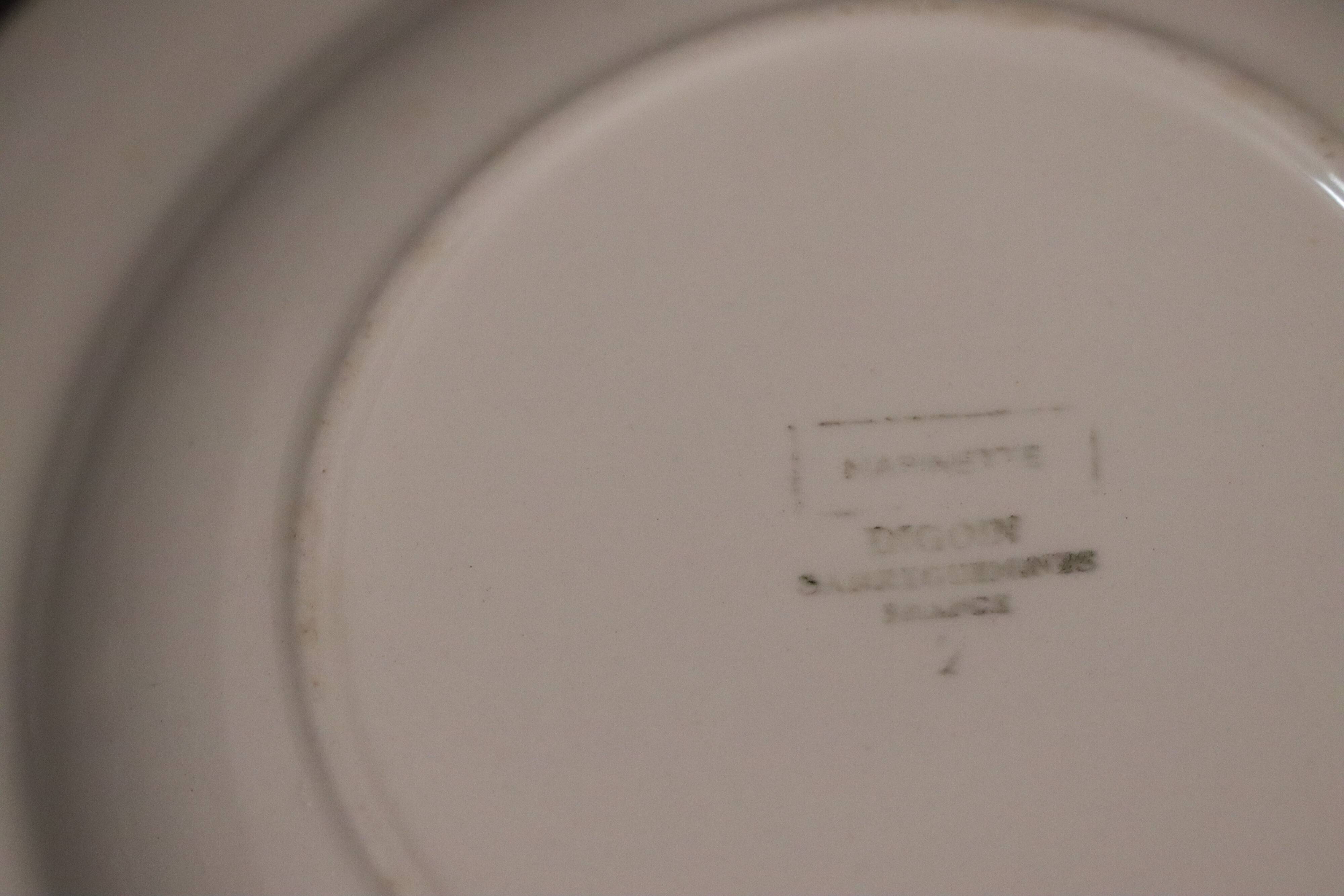 6 hollow plates Sarreguemines and Badonviller