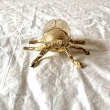 Vintage golden brass scarab