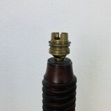 Brutalist folk art lamp 73 cm, turned wood