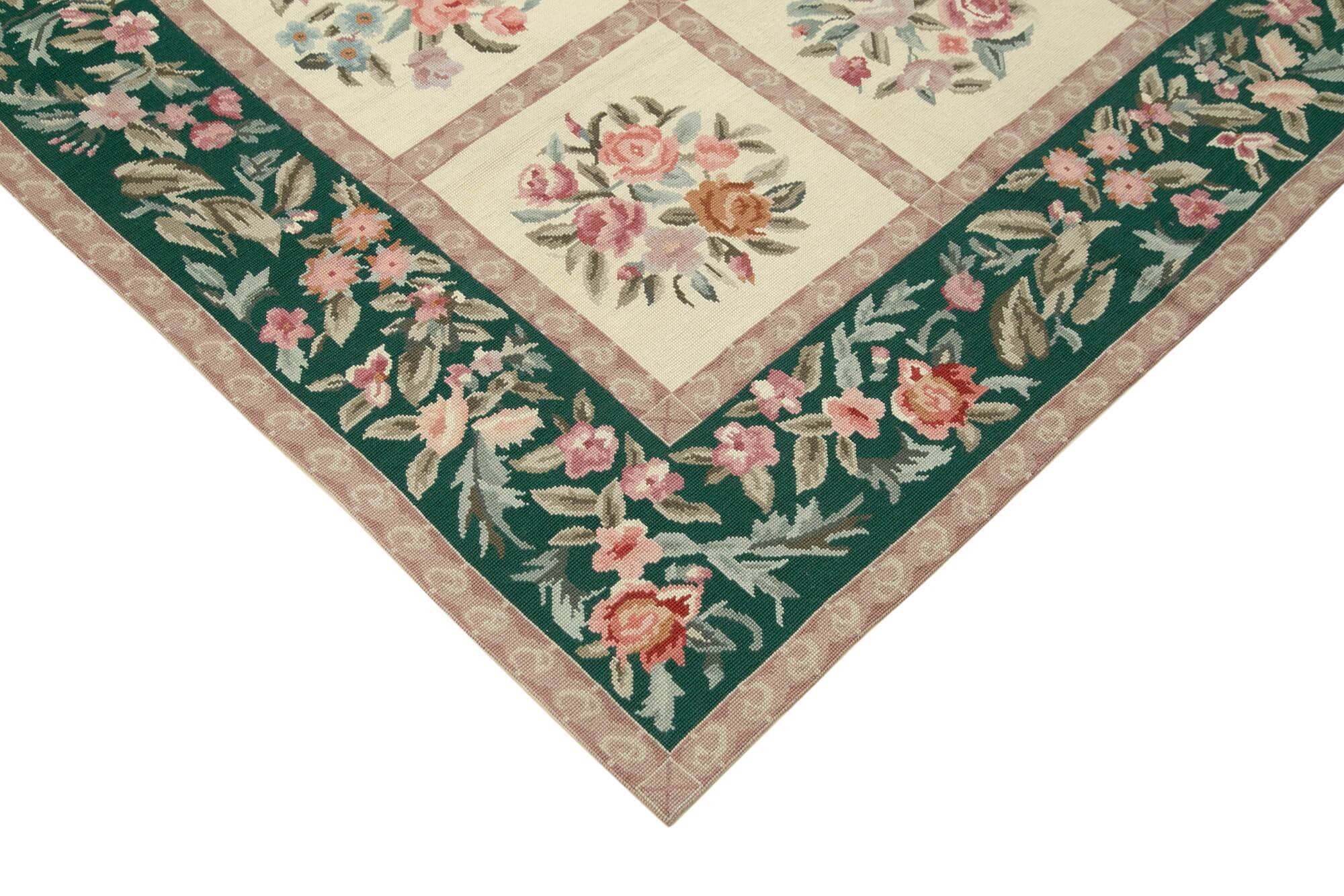 Handmade Vintage Flatweave Needlepoint Kilim 241 cm x 300 cm