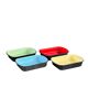 Set of 4 enamelled cast iron dishes/platters.