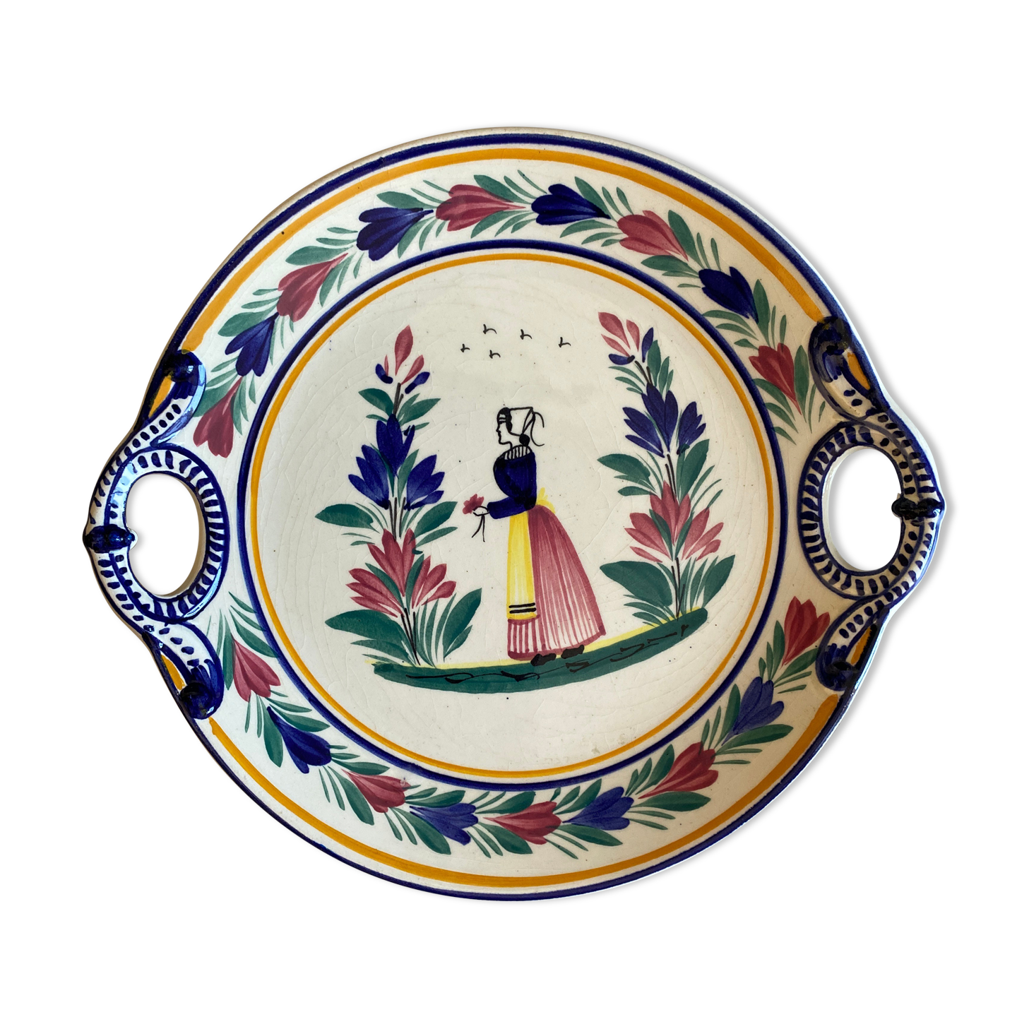 Vintage HB Quimper dish