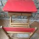 Bureau d'écolier en bois pliable vintage