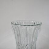 art deco style molded glass vase 1950