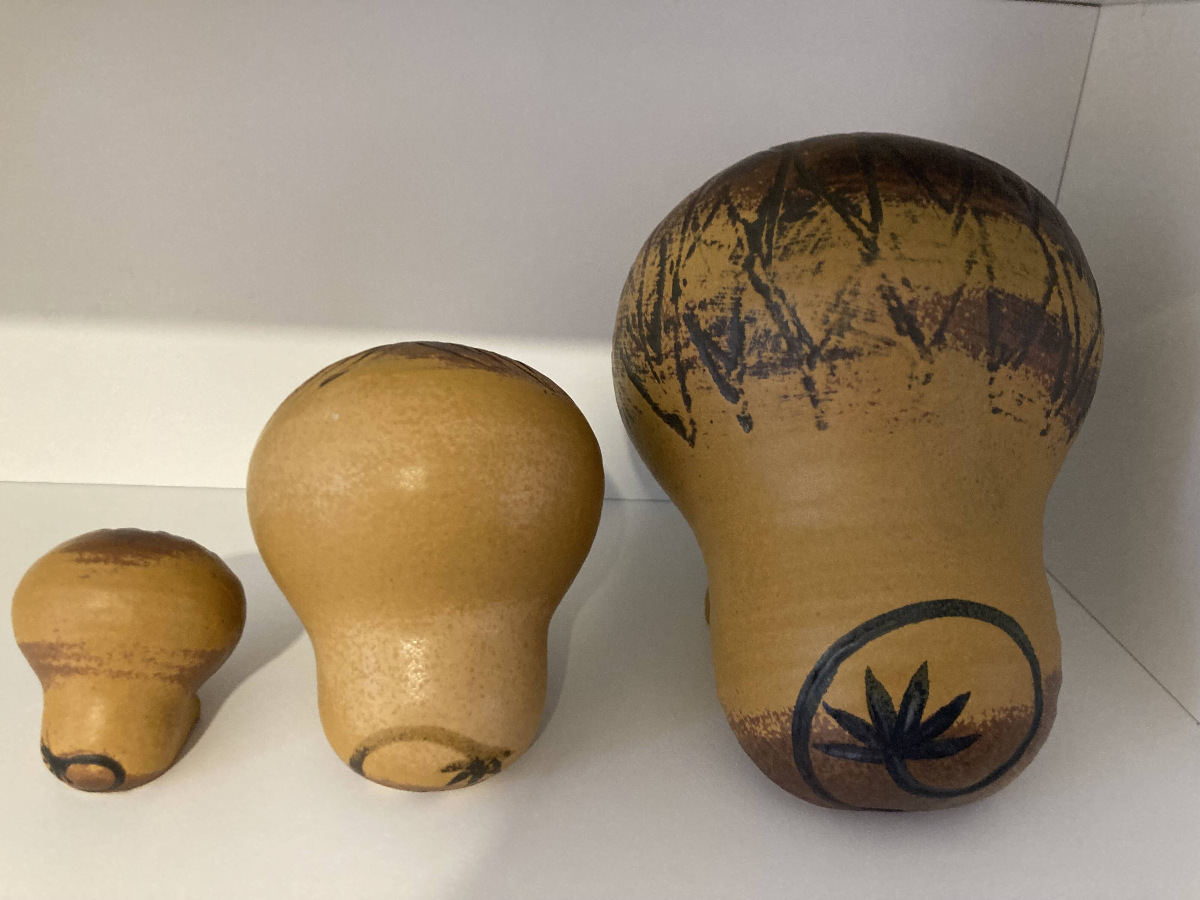 3 Lions in Ceramic by Lisa Larson for Gustavsberg