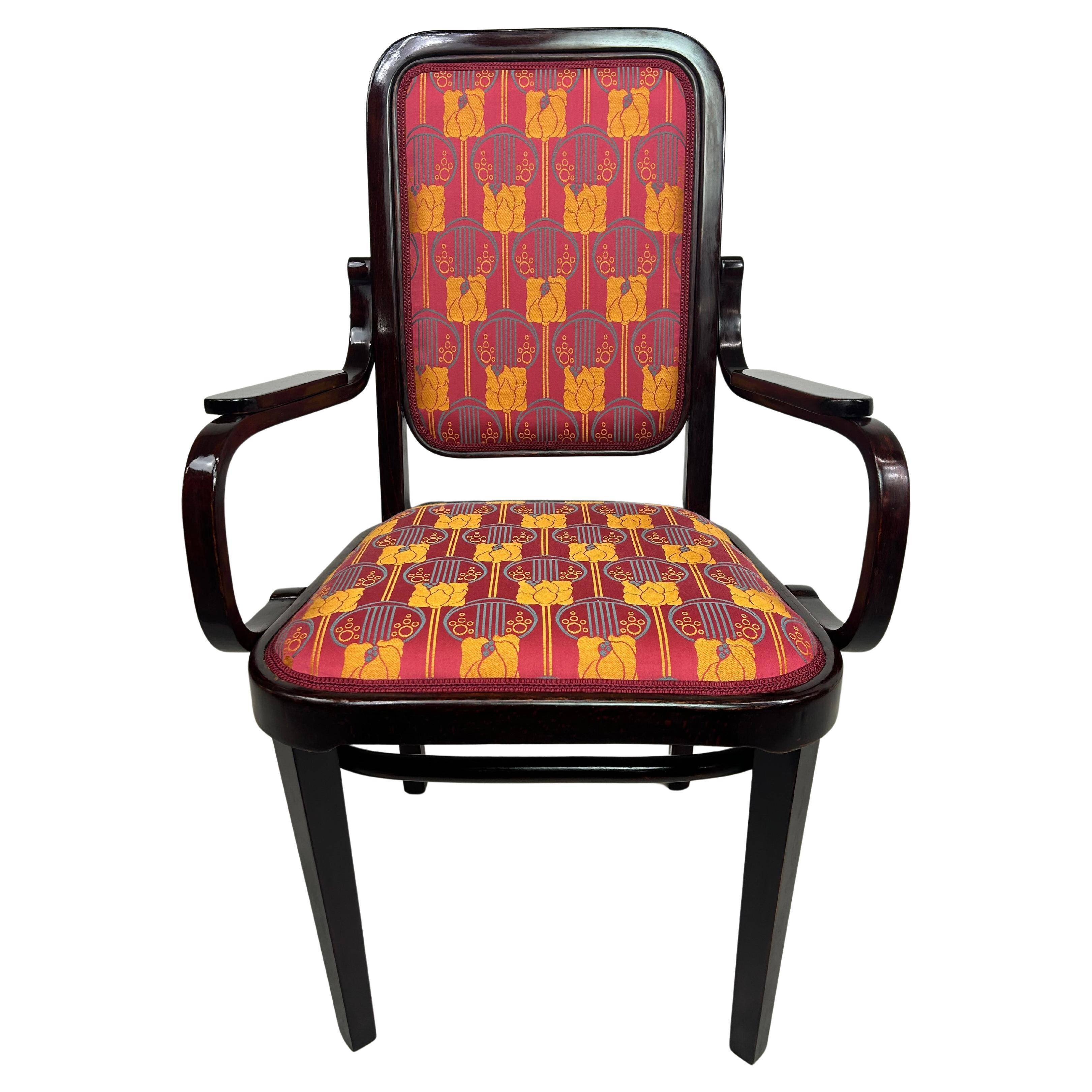 Art Nouveau office chair by Gustav Siegel for Thonet