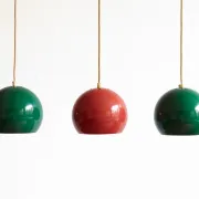 Set of Three Vintage Pendant Lights, Denmark 1970s