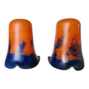 Paire de tulipes en verre