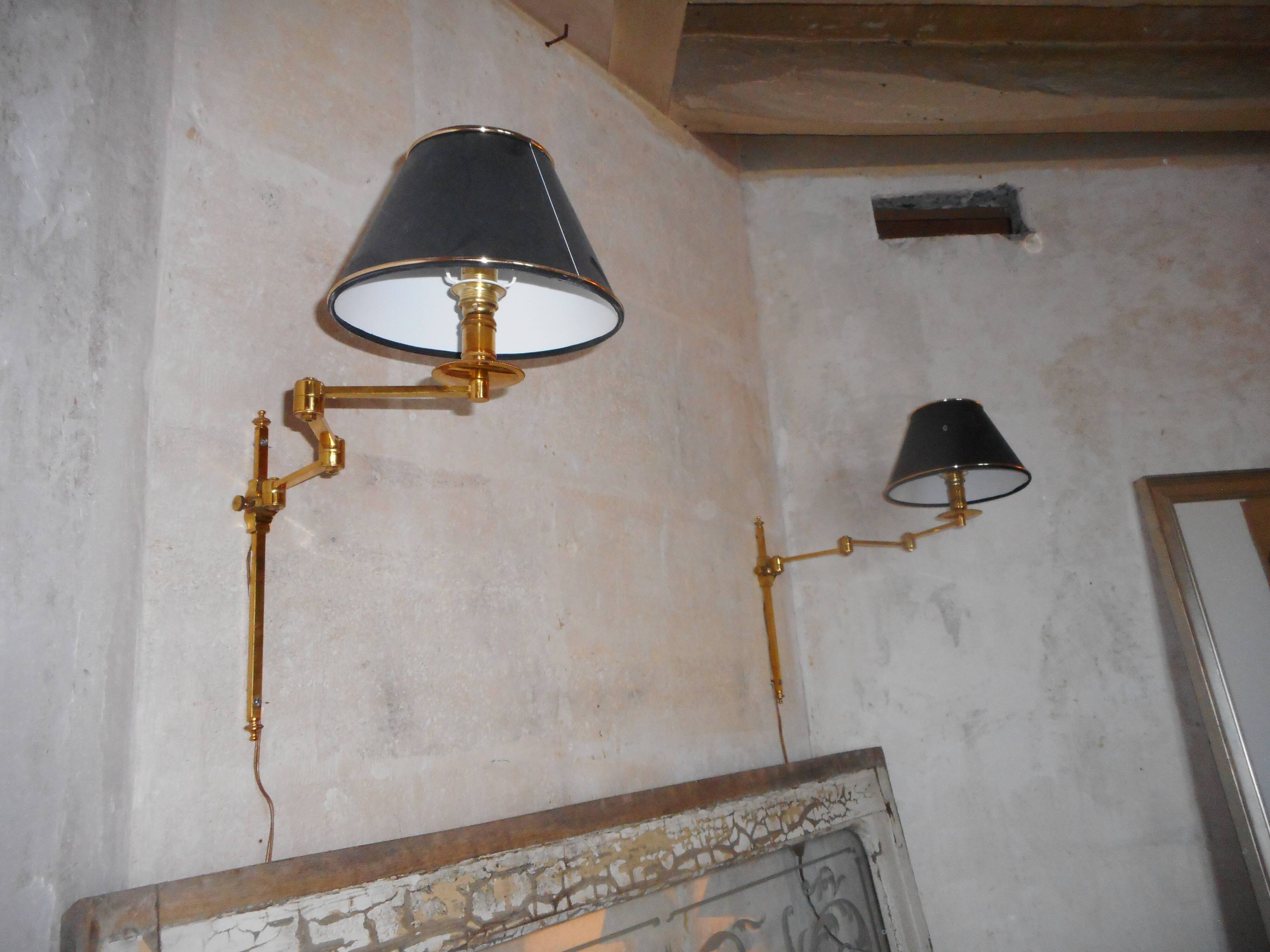 Pair of brass sconces
