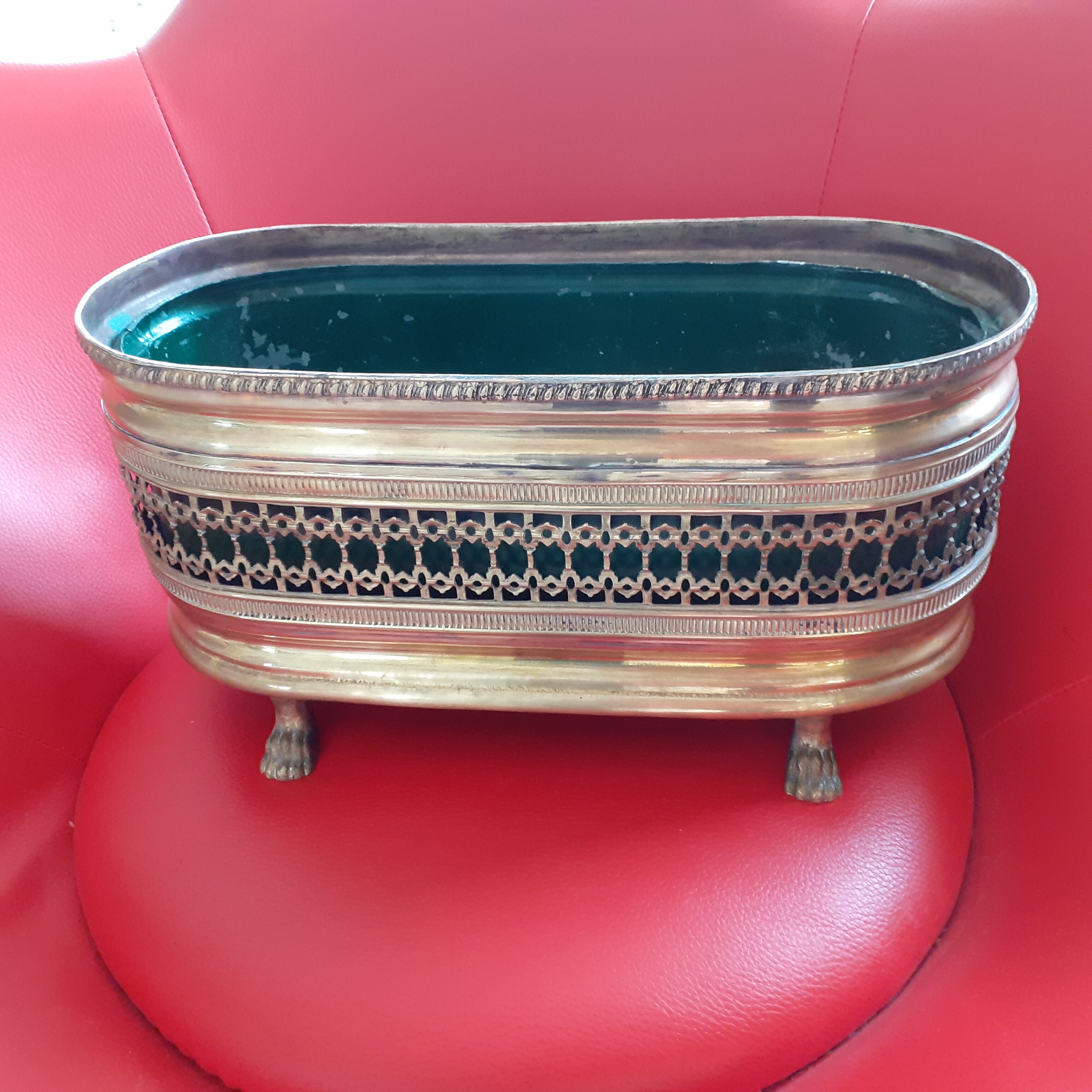 Nineteenth century brass planter