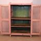 Ancient Burmese teak tribal pantry with original pink patina