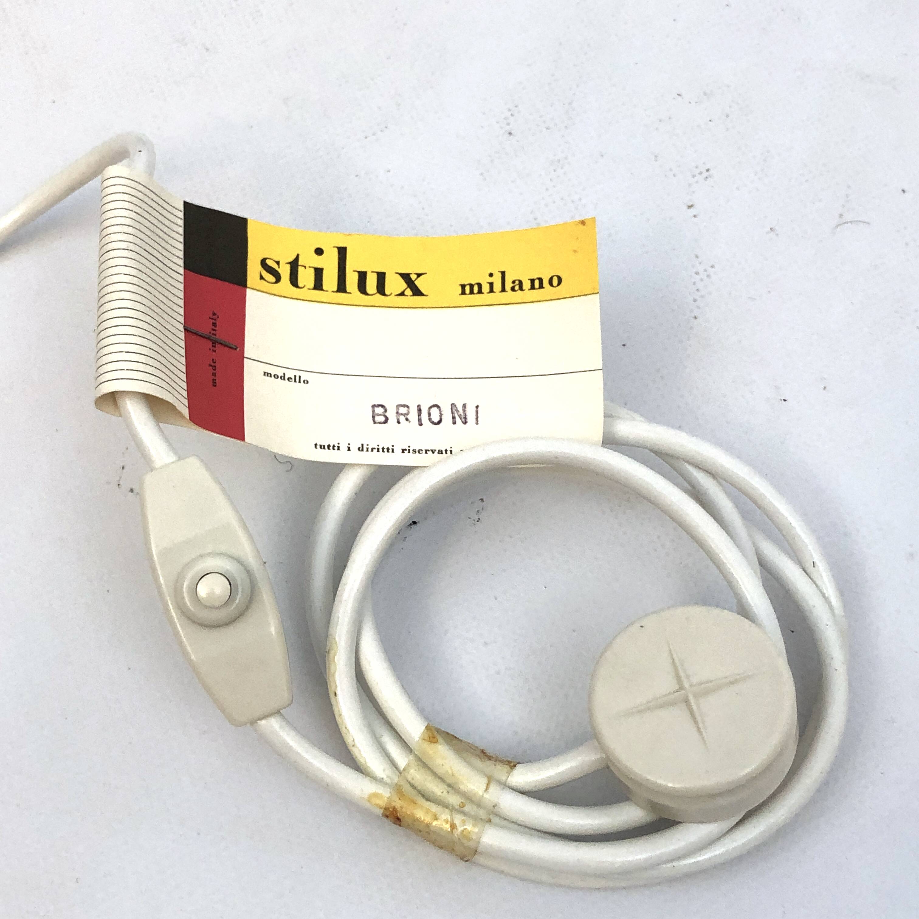 Mid-century Stilux Milano table lamp model Brioni. Labeled
