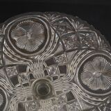 Clear Art Deco Cake Stand Pressed Glass Vintage Cake Stand SIV Deposé