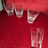 4 verres en cristal
