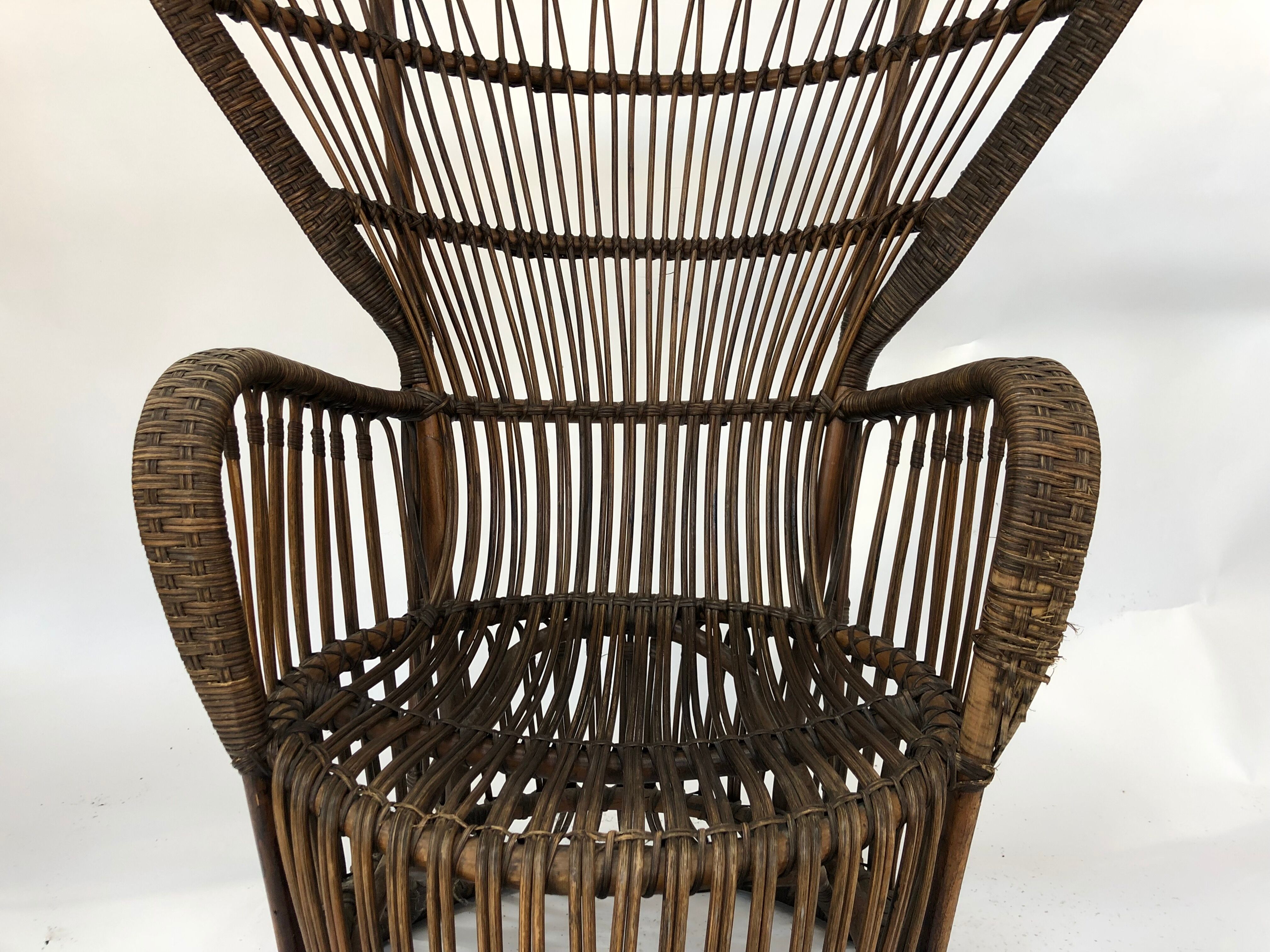 Armchair in rattan