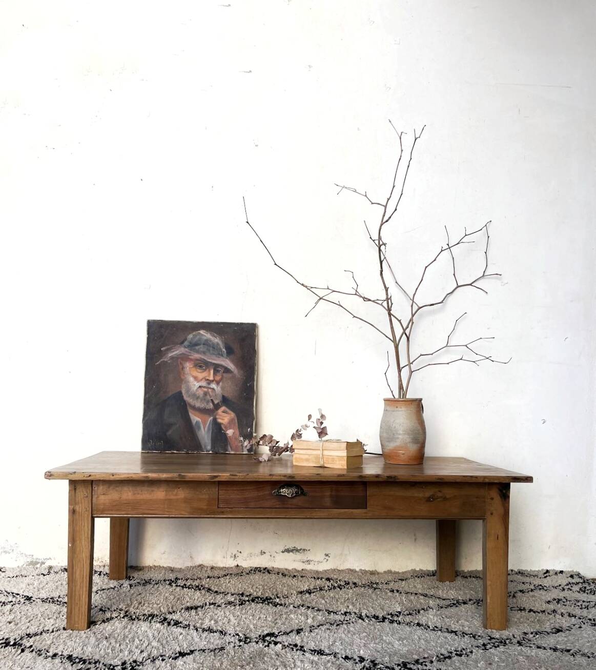 farmhouse coffee table with drawer