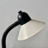 Vintage white and black metal desk lamp
