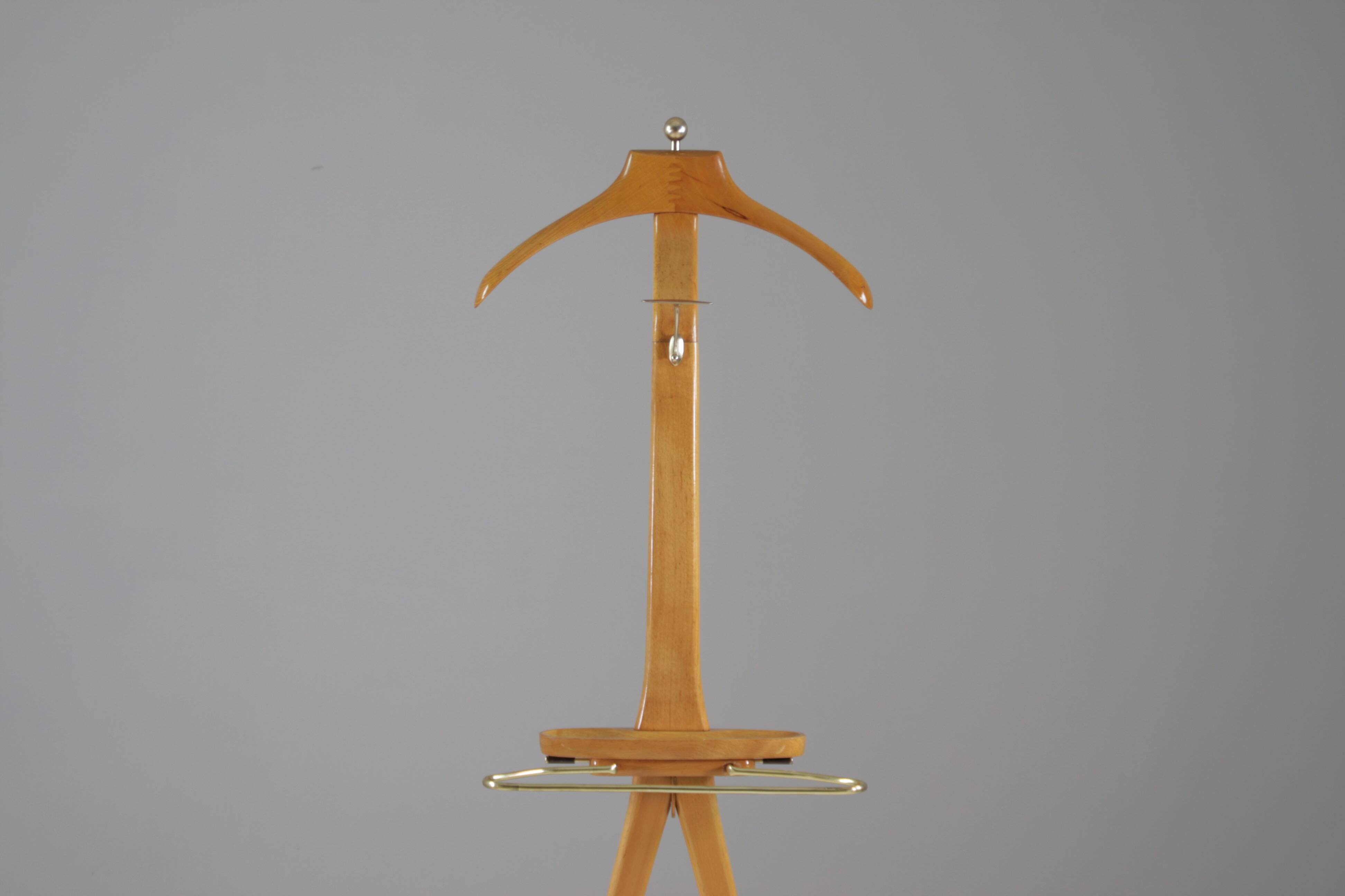 Vintage Italian beech valet by Ico Parisi for Fratelli Reguitti, 1950s
