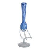 Vintage light blue mid-century artistic vase, Murano glass, Europe, 1970s.