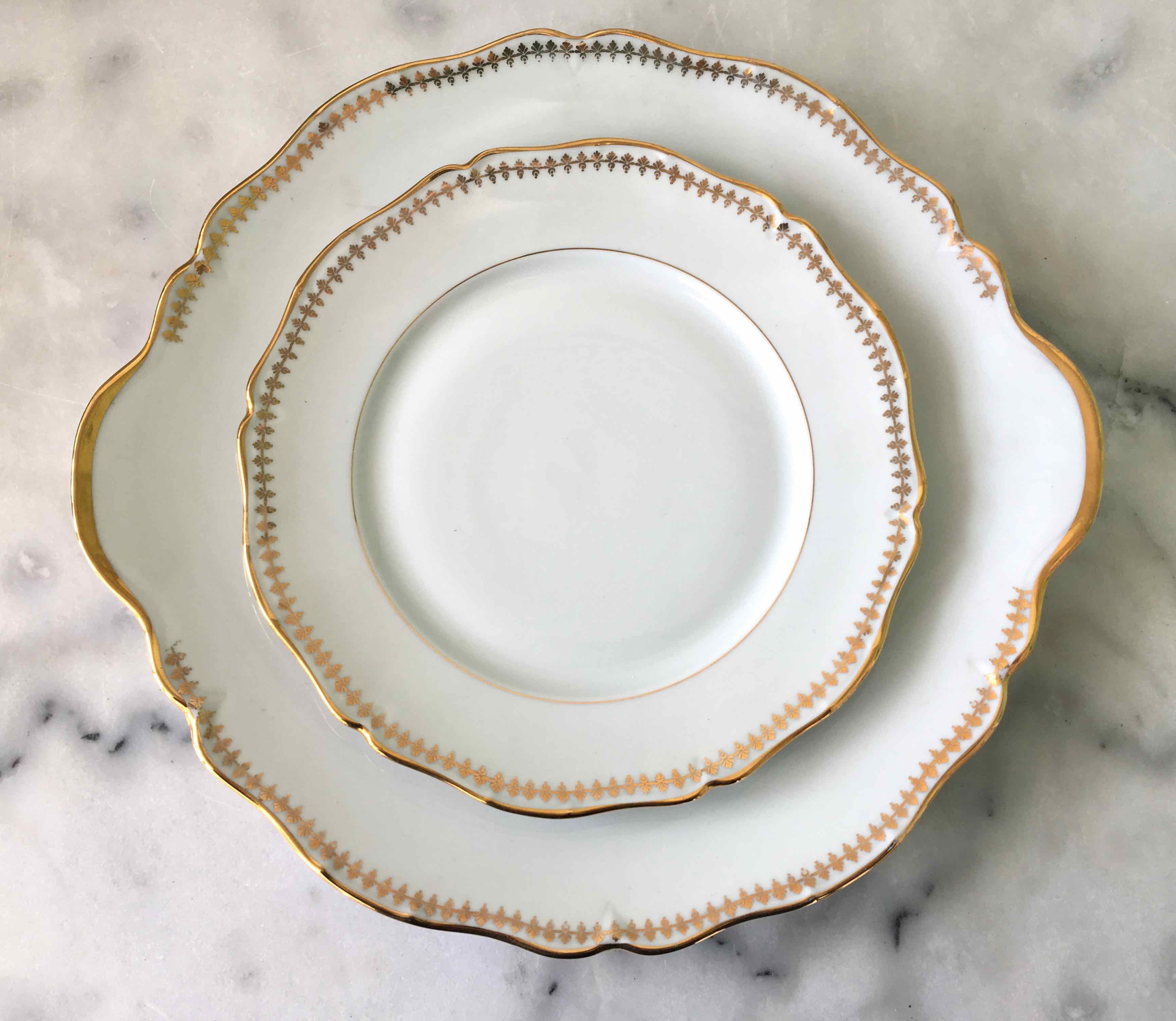 Plate service for 8 in Sologne porcelain