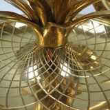 Elegant pineapple candlesticks in lacquered brass 1970-1980