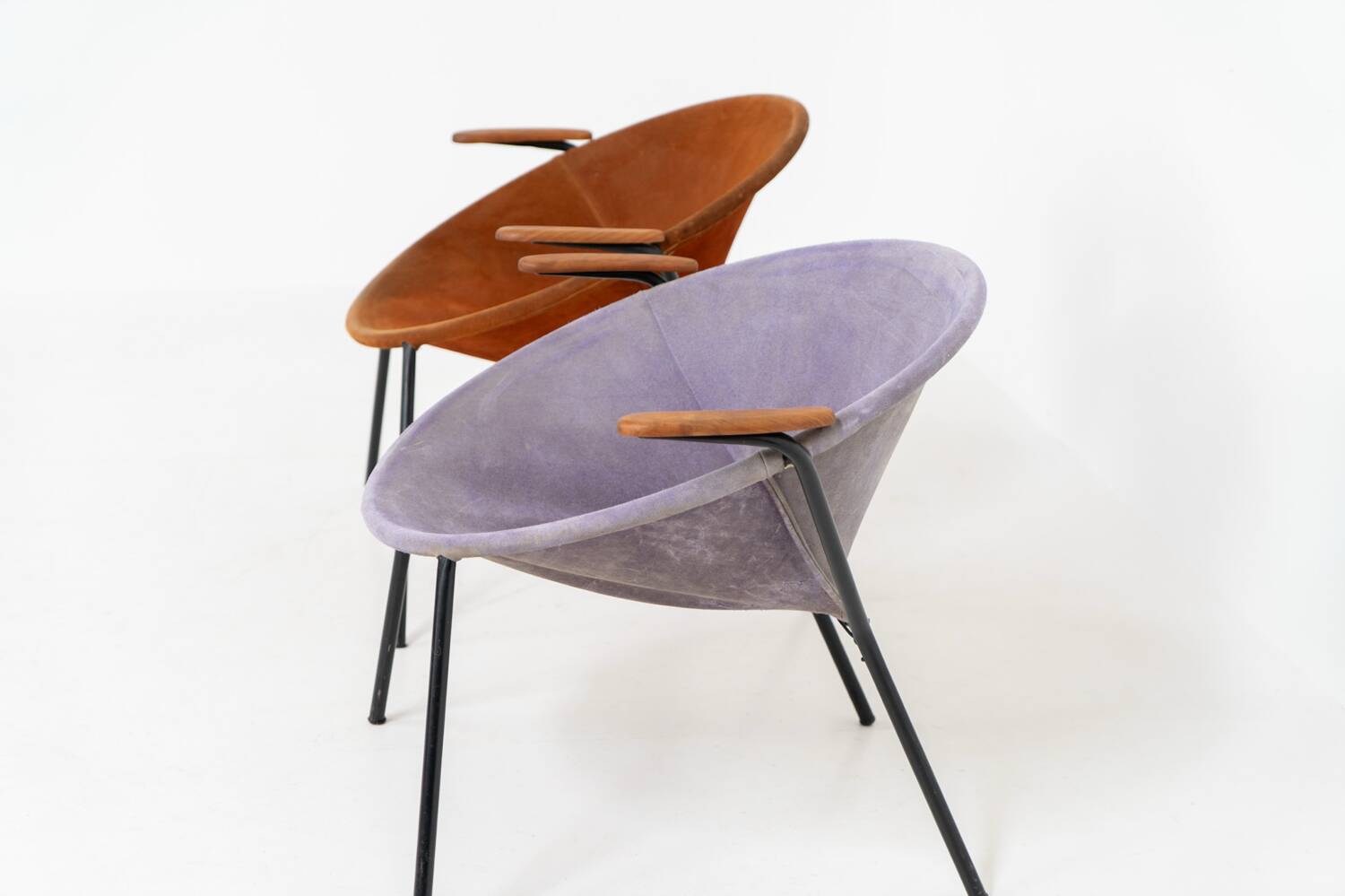 Paire de chaises « Balloon » de Hans Olsen pour Lea Design (Danemark, années 1950).