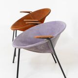 Pair of “Balloon” chairs by Hans Olsen for Lea  Design (Denmark, 1950s).