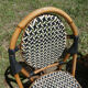 Lot of 4 chairs bistro terrace "Parisian" rattan and braiding