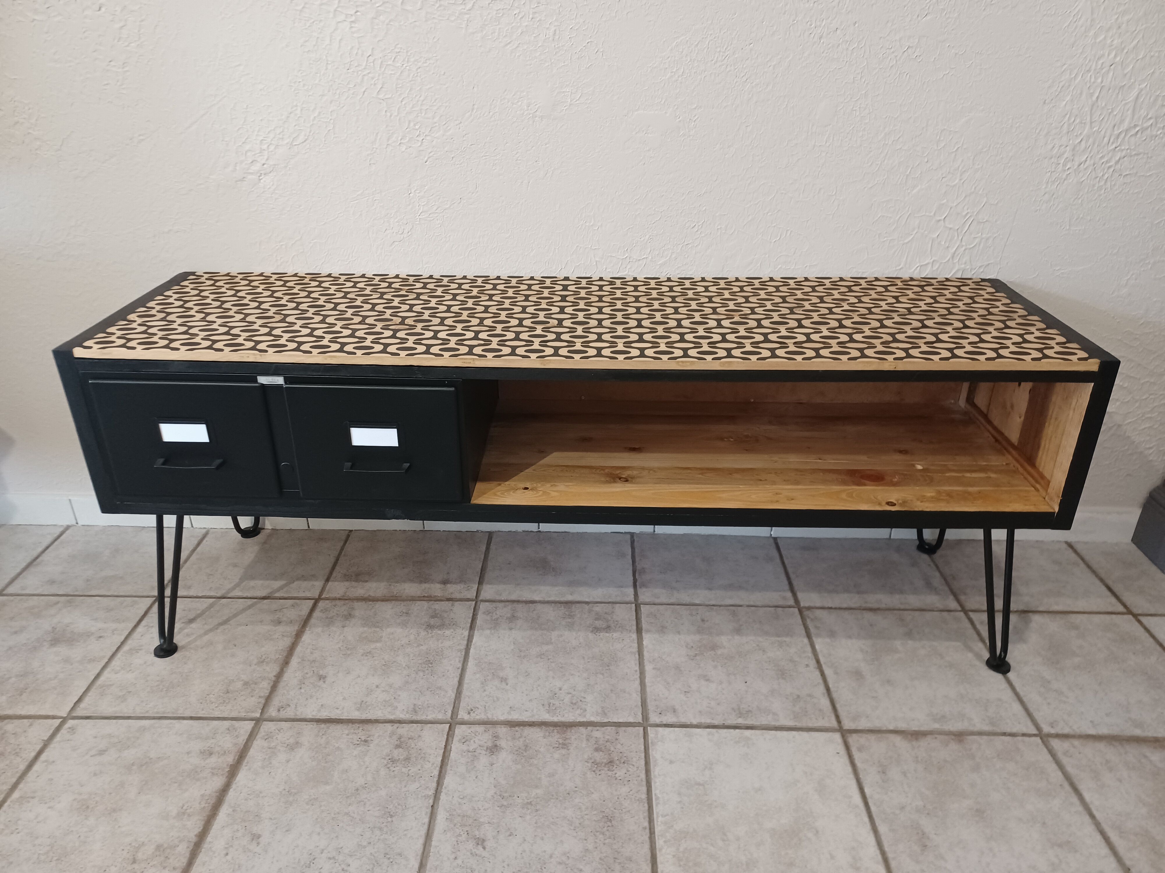 Industrial style TV stand