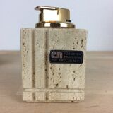 Travertine lighter, cubic, 80s