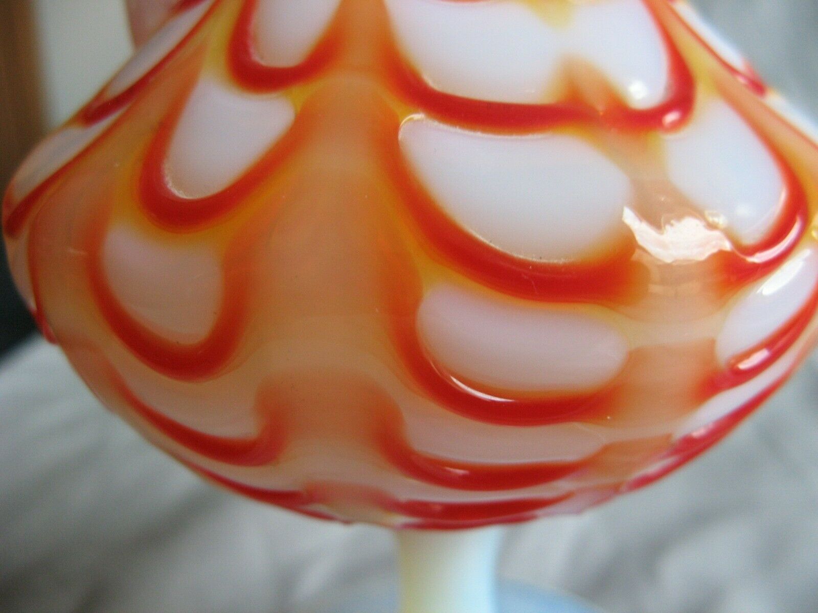 Crystal or opaline foot pitcher murano opalescent glass fair