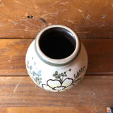 Old ceramic vase Scheurich Keramik beige vintage germany flower decor