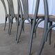Set of 4 Vintage Gray Thonet Style Dining Chairs with Cane Seat